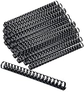 PERFORMORE Binding Combs - 100 Pack, 3/4" Diameter, 10.75" Overall Length, Black Plastic Binding ...