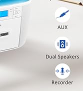 cd cassette tape player boombox music player usb aux speakers