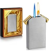 Kantion Dual Flame Lighter, Switchable Torch Jet Lighter & Soft Flame Lighter, Refillable Butane ...
