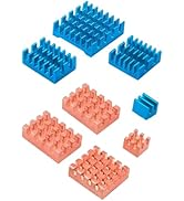 RasTech 8PCS Pure Copper and Aluminum Heatsinks, CPU Cooler Heatsinks with Thermal Conductive Adh...