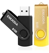 8GB Flash Drive ENUODA 2 Pack Thumb Drives 8GB Swivel Design USB 2.0 Memory Stick Jump Drive Pen ...