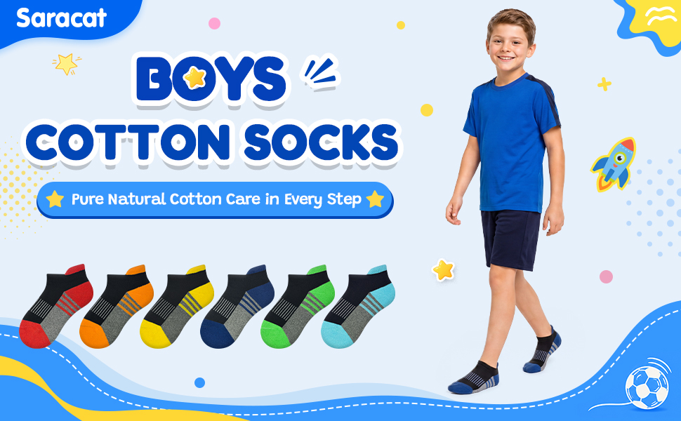 Saracat boys ankle cotton socks