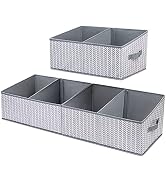 DIMJ Closet Baskets, 3 Packs Trapezoid Storage Bins, Foldable Fabric Baskets for Clothes, Baby To...
