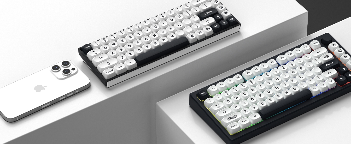 PBT Keycaps 60 65 75 100 Percent, MOA Keycaps Dye-Sublimation, Custom Keyboard Key caps