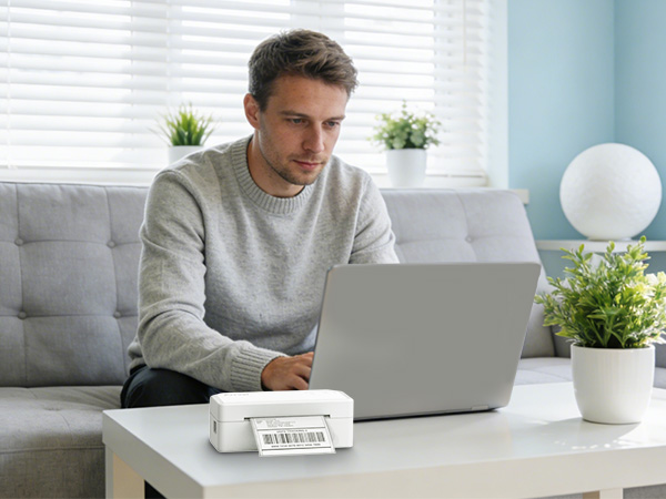 Small businesses can use smartphones to wirelessly print shipping labels via Bluetooth