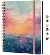 Taja Spiral Lined Notebook, 8.5"x11" Notebooks for Work, Large A4 Journal for Women &amp; Men, Colleg...