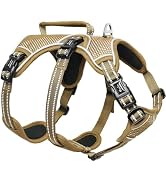 HEELE Dog Harness, Escape Proof Dog Harness, Release on Neck, No Pull Reflective Adjustable Vest ...