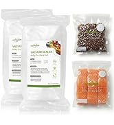 30 Pack Multi-Size Reusable Vacuum Sealer Bags with Valve(15 Small 8"x8", 15 Medium 10"x11"), BPA...