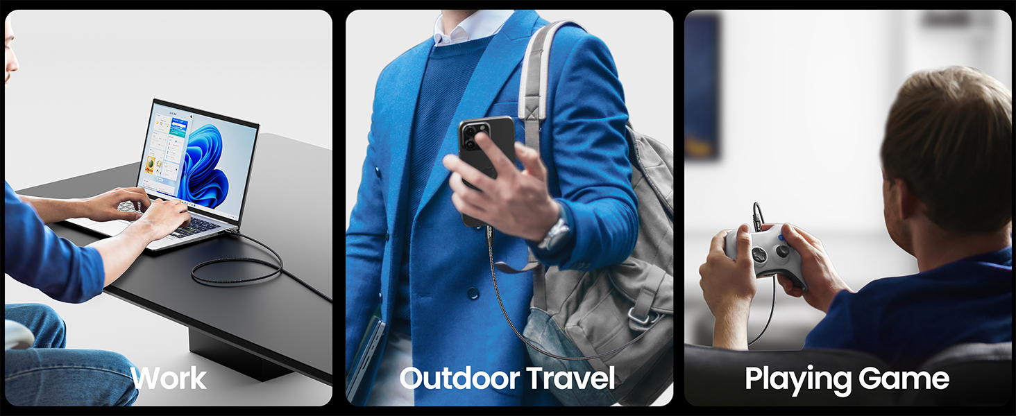 Fasgear USB to USB C Cable USB 3.2 Gen 2 10Gbps Data Transfer 3A Fast Charging