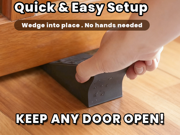 rubber door stopper wedge