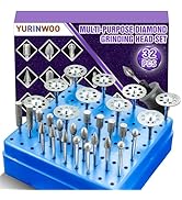 120Grit Diamond Grinding Bit Set for Dremel, Rotary Tool Grinding Cutting Wheel 1/8” Shank for St...