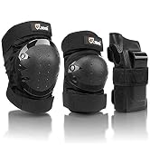 JBM Adult &amp; Kids Knee Pads Elbow Pads and Wrist Guards for Inline Skating, Roller Skating, Skateb...