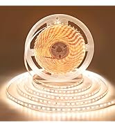 TUNICHX 24V LED Strip Lights SMD 2835 Dimmable Tape Light 16.4FT 3000K Warm White 600Leds Density...