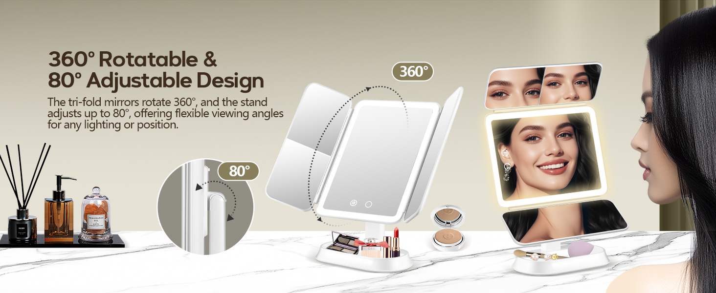 lighted magnifying mirror