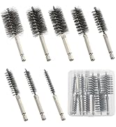 MAXMAN Stainless Steel Bore Brush, 8pcs Wire Brush for Drill, Durable Metal Bristles Twisted, 8 S...