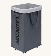 Goodpick Laundry Basket with Wheels, 75L Laundry Hamper, Dorm Room Essentials with Removable Wash...