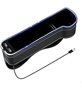 Tumecos Car Seat Gap Organizer with Light Multifunctional with Small Cup Holder Storage Box Car S...