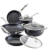 Anolon X Cookware/Pots and Pans Set, 8 Piece, Dark Gray