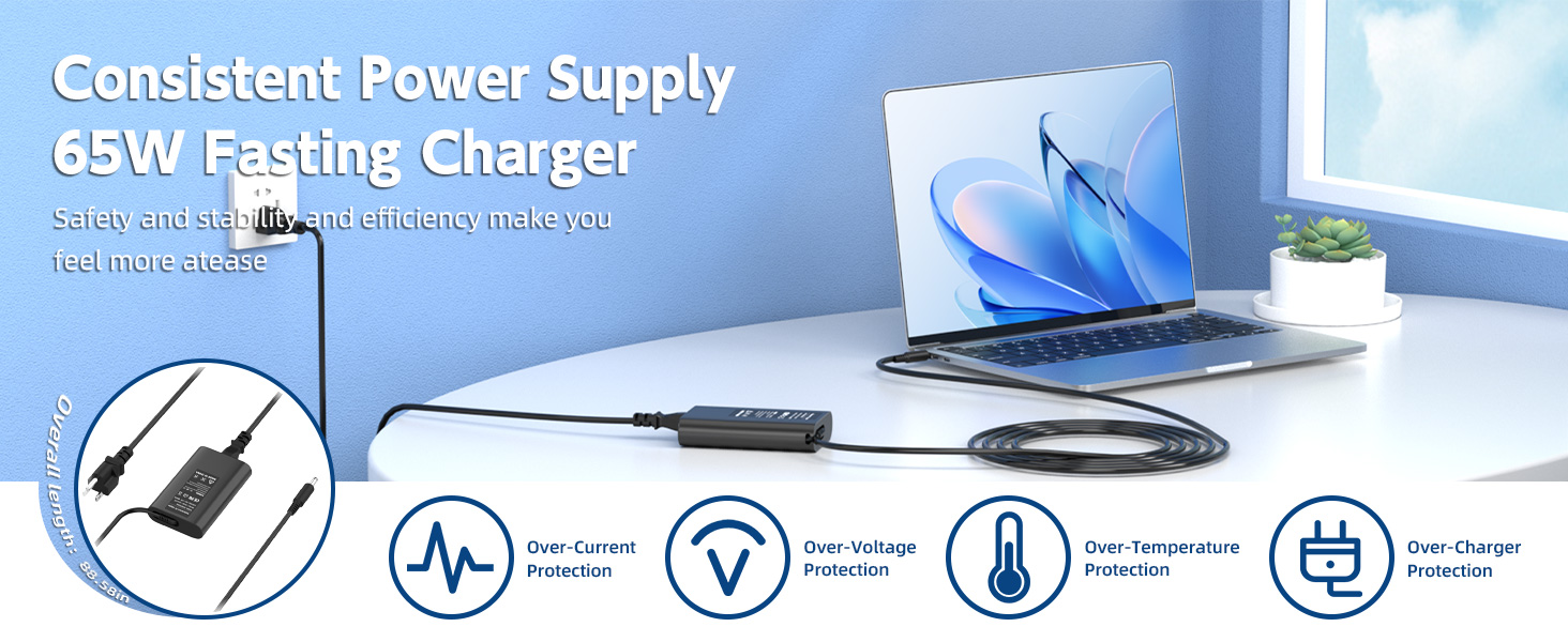 65W laptop charger for Dell Inspiron