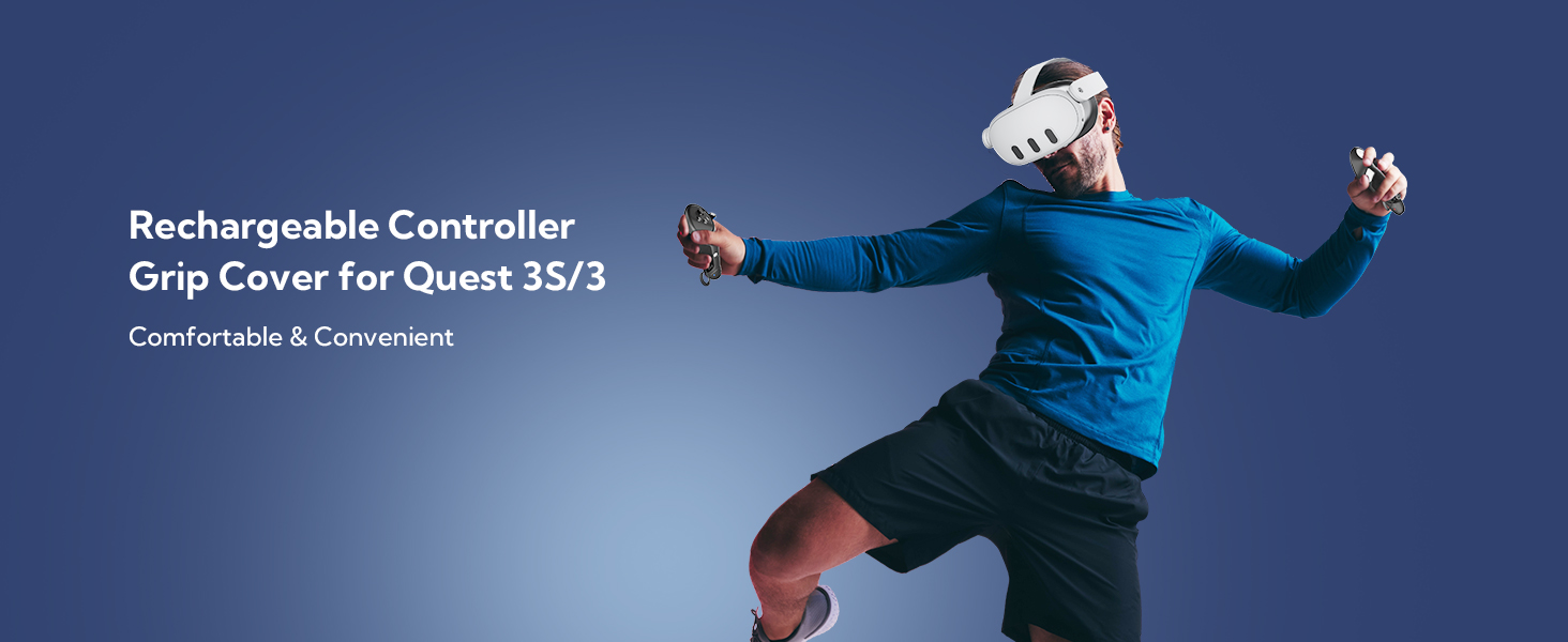 ZYBER Rechargeable Controller Grips for Meta Quest 3S/3 Accessories