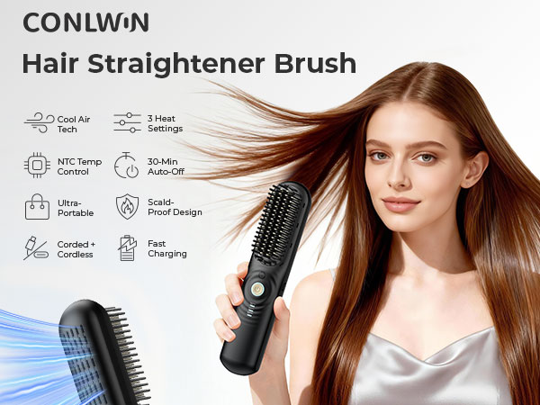 Hair straightening Brush
