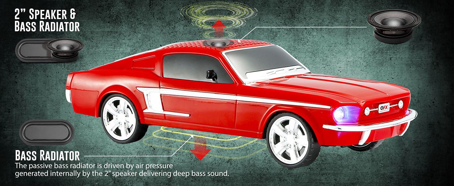 Two 2” speakers and a passive bass radiator for deep AAND FULL SOUND