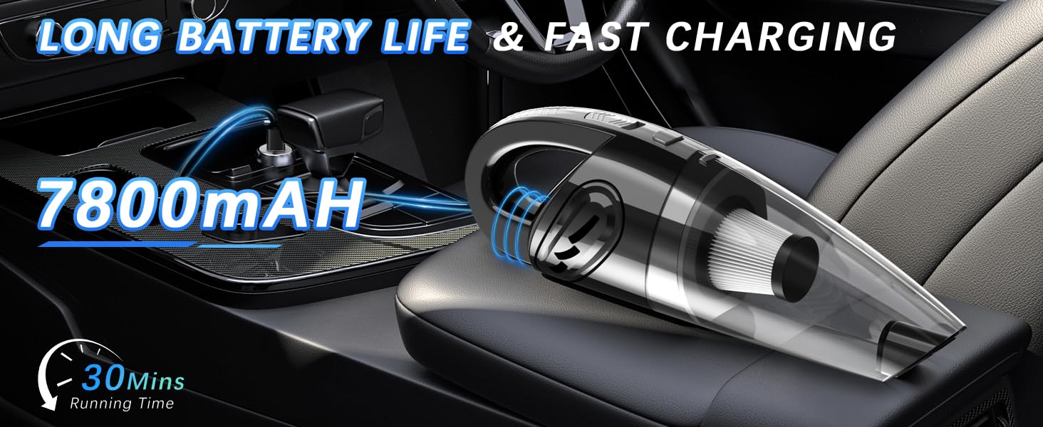 Long-Runtime Handheld Vacuum Cleaner