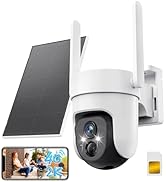 GNCC Solar Powered Wireless Outdoor Security Camera,4G 2K 360° Panoramic PTZ Monitoring,AI Detect...