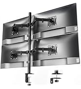 monTEK Quad Monitor Stand Mount, Fully Adjustable Desk Mount for 4 Screen up to 17”-32” and 22lbs...