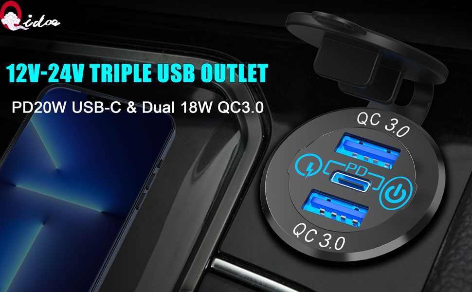 triple usb outlet