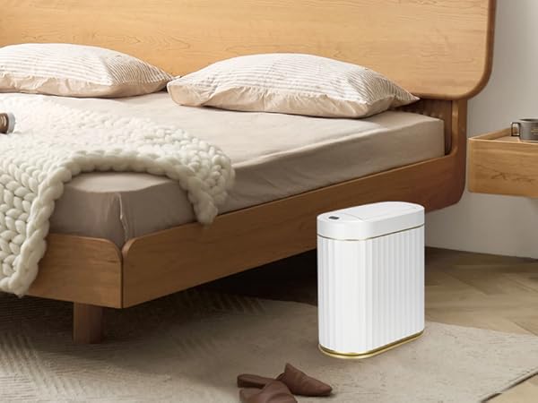 white gold motion sensor teash can 6