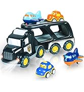 LGMazak Toys for 1 2 3 4 5 Years Old Toddlers Boys &amp; Girls, Big Police Transport Truck with 4 Sma...