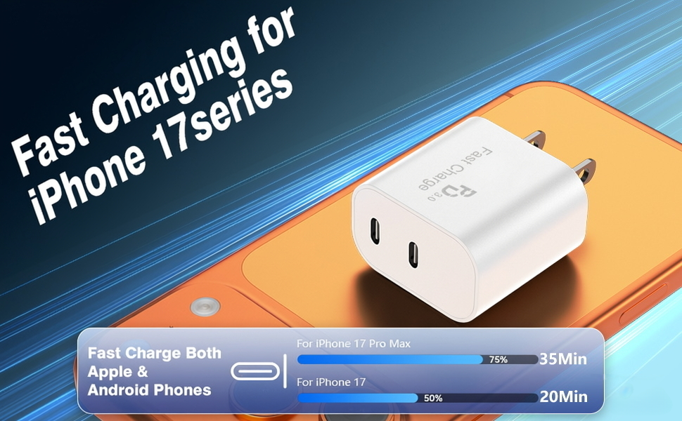 60W dual-port USB-C wall chargers