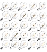 Goothy G40 Led Replacement Bulb, 0.6W Shatterproof Globe LED Light Bulb for Patio Outdoor String ...