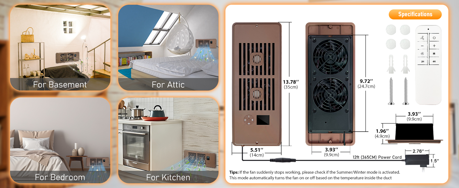 ac register booster fan