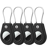4 Pack Protect Case Compatible with Apple AirTag, Secure GPS Tracker Holder with Wire Cable Shock...