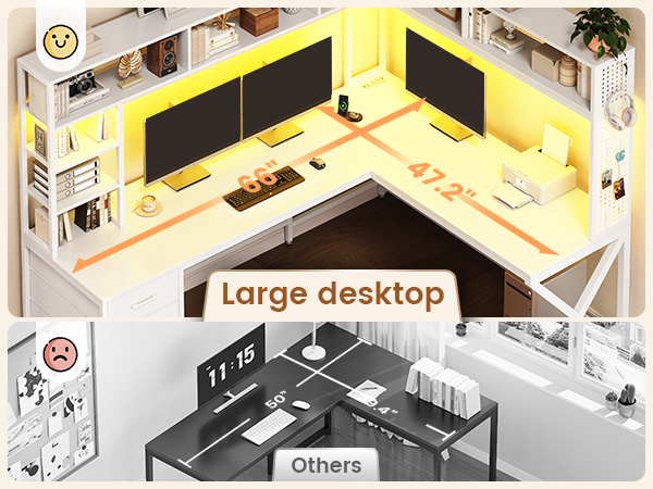 corner computer desk with storage drawers white gaming desk