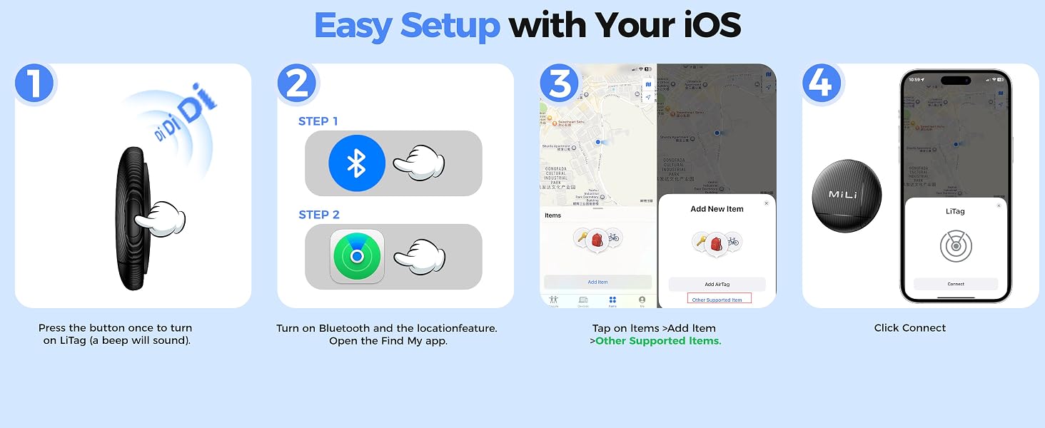 MiLi Air Tracker Tags for iOS and Android