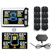 Masoll RV/Trailer Tire Pressure Monitoring System, Tire Pressure Monitor with Color LCD Display, ...