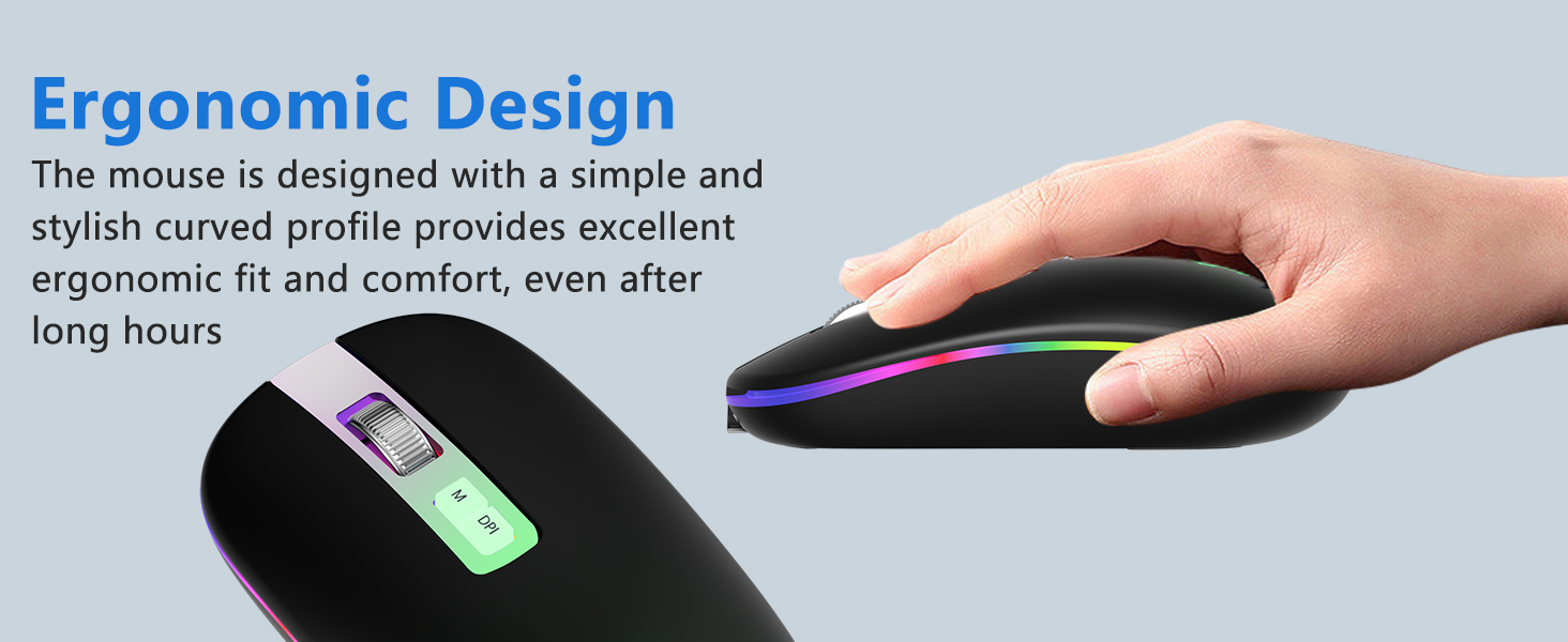Ergonomic Ambidextrous Mouse usb mouse wireless