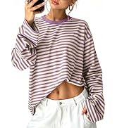 Sampeel Womens Long Sleeve Tops Casual Oversized T Shirts 2026 Y2K Fall Fashion Clothes