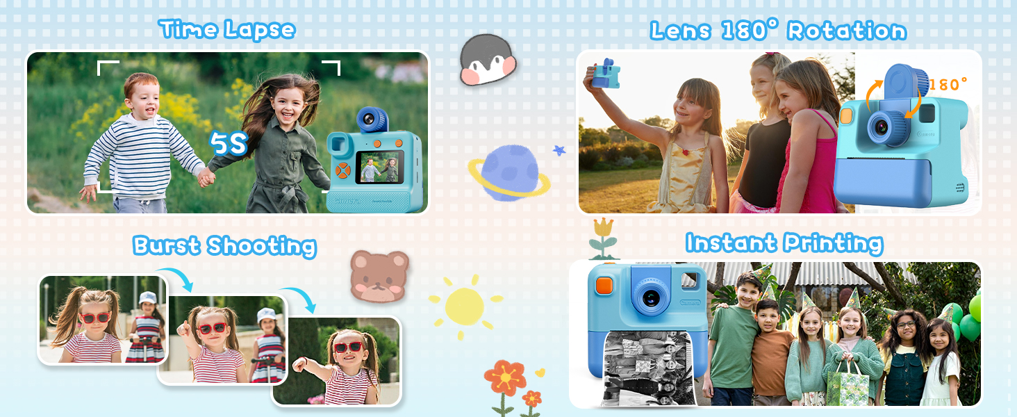 kids instant print camera