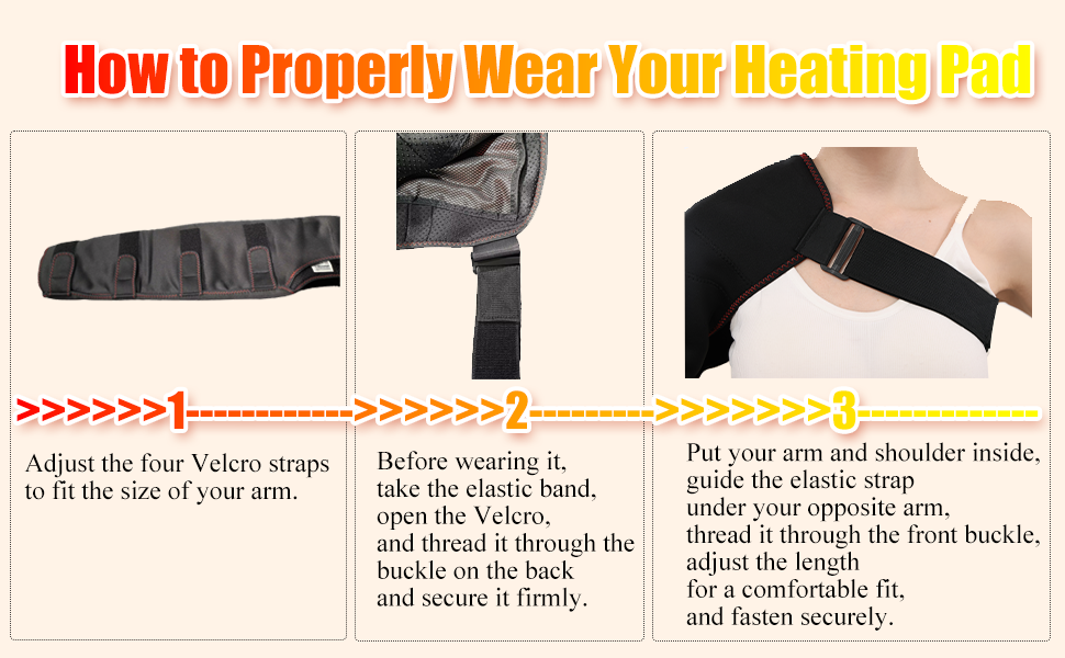 How to wear the heating pad