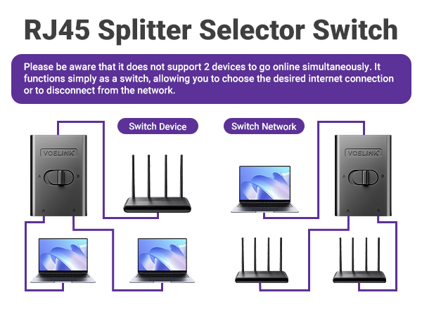 Connect two different networks to a single device using the 2-in-1 configuration