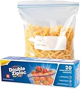 ARCLIBER Food Storage Bags Resealable Plastic Bags ,Clear Durable Food Grade Zipper Bags Fresh an...