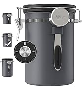 Veken Coffee Canister, Airtight Stainless Steel Kitchen Food Storage Container with Date Tracker ...