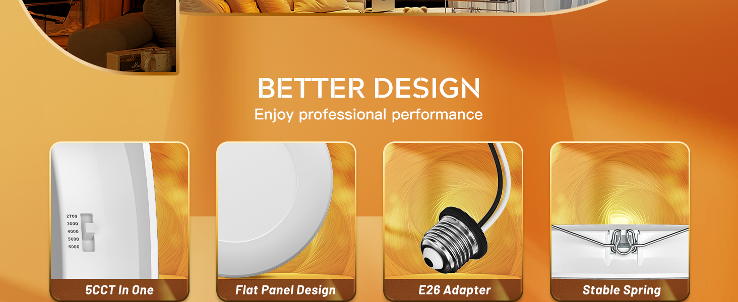 6 inch led recessed light with night light