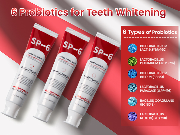 SP-6 Probiotic Brightening Toothpaste sp6 probiotic toothpaste whitening