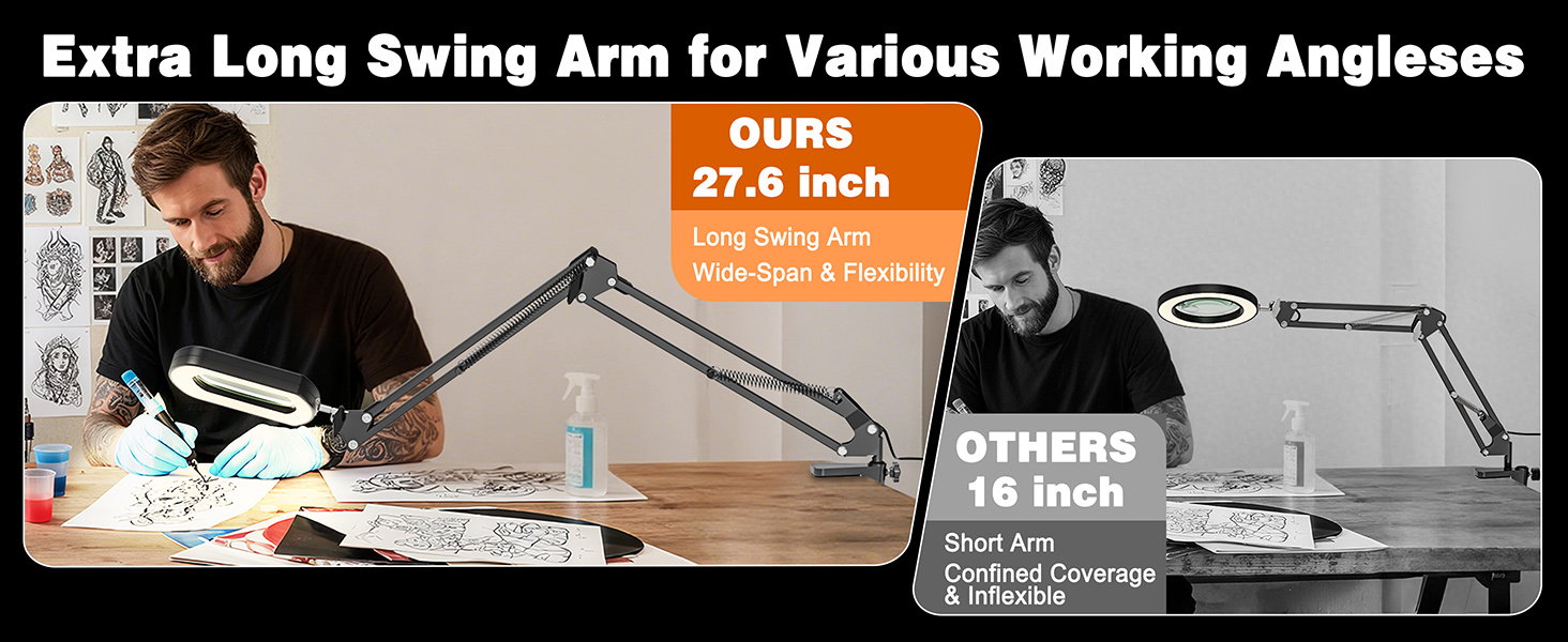 Magnifying Glass with Light and Clamp