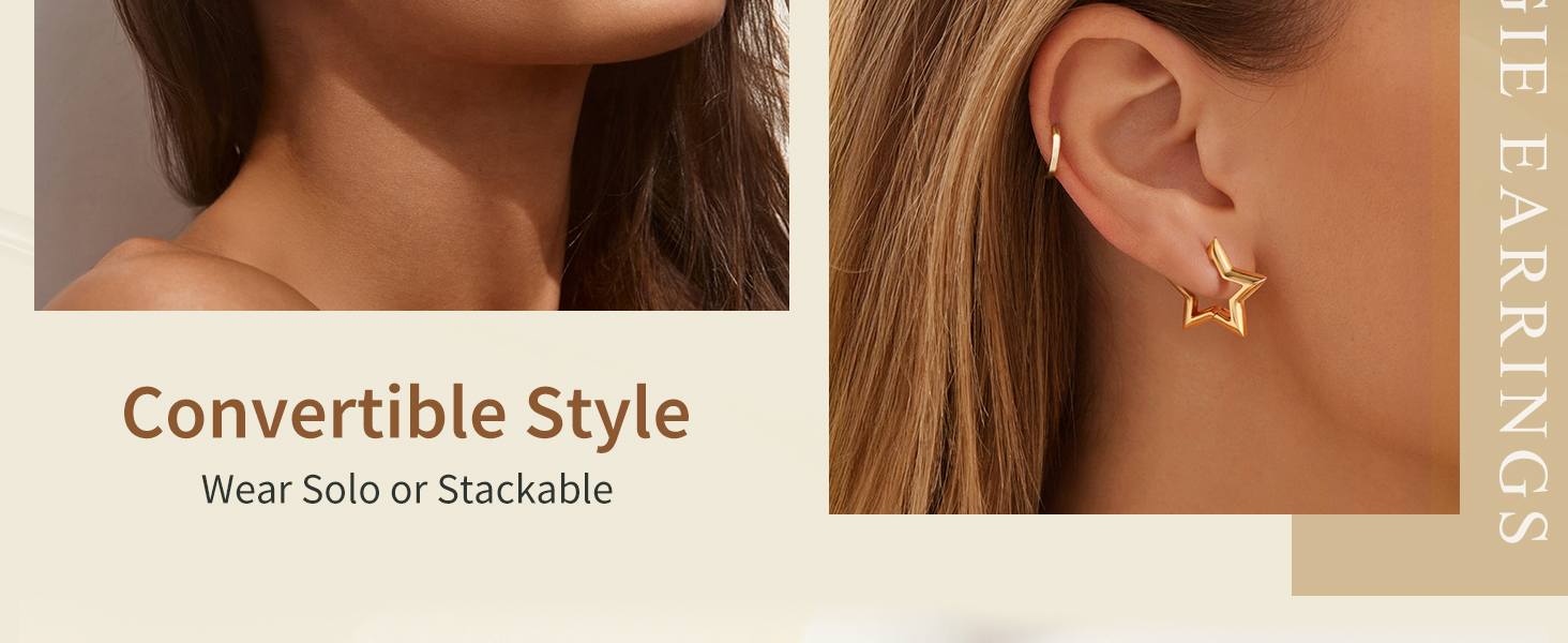 gold star earring